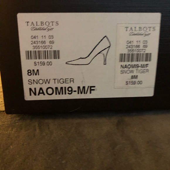 Talbots Pumps size 8. Animal print dressy, formal. 4 inch heel. - Picture 3 of 5